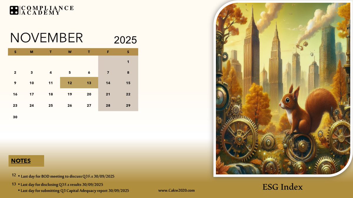 cakw2020's tweet photo. في شهر نوفمبر 🍁  
الحلقة ١١من حلقات #حكاية_الاستدامة  
 "مؤشرات الاستدامة"📉✨ESG Index

تعرف على مؤشرات الإستدامة التي تتبع أداء الشركات ذات الأداء الجيد في تطبيق معايير الاستدامة البيئية والاجتماعية

مرفق رابط الدورة المقدمة مجانا للاعضاء من معهد CISI#

https://t.co/eYm3VqOSOx https://t.co/8J6wSYMuNZ