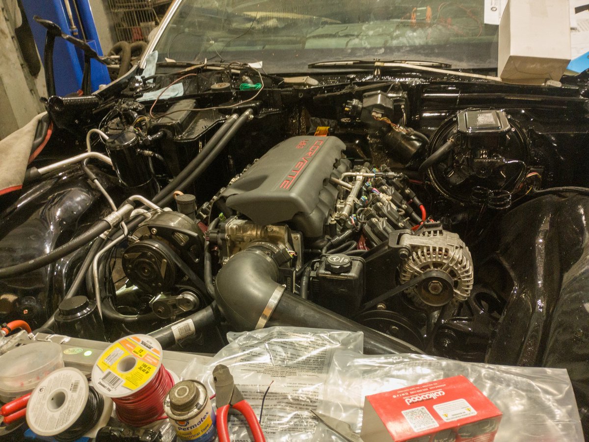 I get that you want to be able to stop your 80s box Chevy when you have us cram a 6.2 LS3 into it, but at least opt for the couple extra hours of labor to redo the wheel wells so it doesn't look like lipstick on a pig...