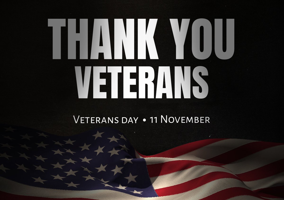 Today, we say a big thank you to all the Veterans who’ve served our country. We appreciate your courage and sacrifice! #VeteransDay