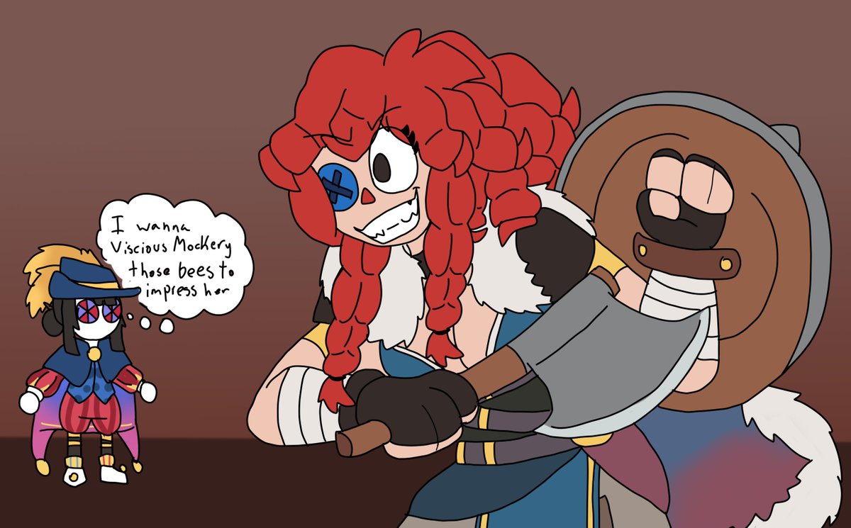 DemShitpostsBro's tweet image. I WILL be drawing more of them IT WAS SO COOL!!! I LOVE DND!!! #TADC #buttonblossom