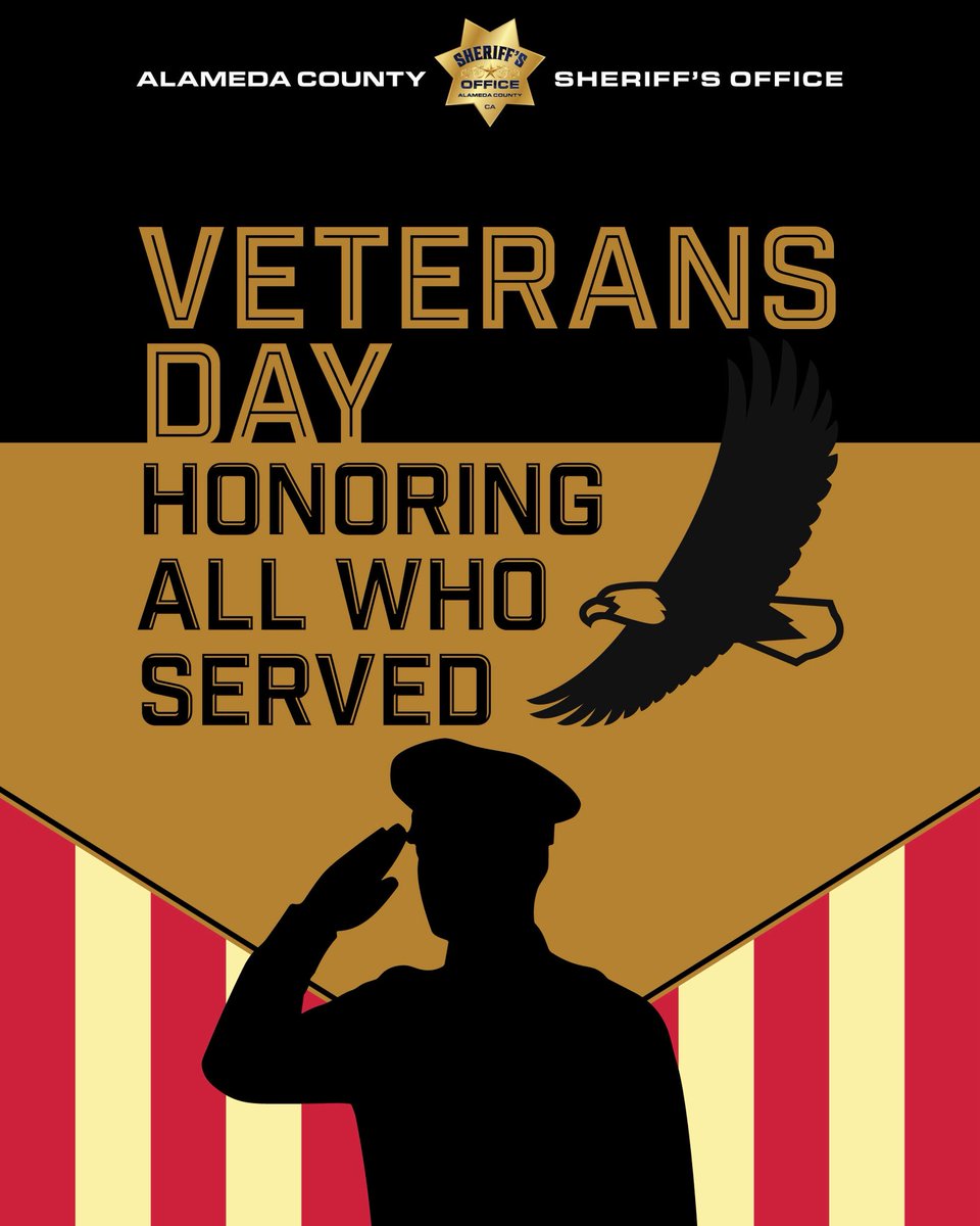 ACSOSheriffs's tweet image. Happy Veterans Day!

Thank you to the brave men &amp;amp; women who have served — and continue to serve — in our nation’s Armed Forces to safeguard our country and our freedom.

To the veterans within the ACSO family, thank you for your continued service to the community.