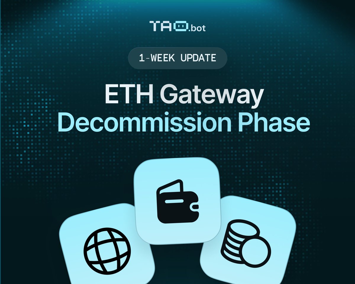 ETH Entry Gateway: Week-1 Reminder (pre-LST)

If you have funds via our $ETH to $TAO portal, this reminder is for you.

It’s been a week since decommission began: deposits paused, swaps still on. You can:
🔵 Withdraw normally
🔵 Withdraw to a Bittensor wallet (new async form