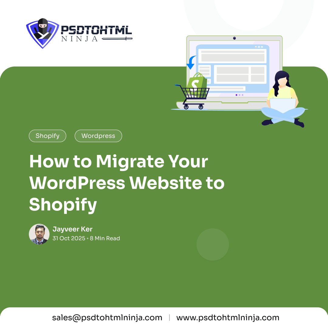 ninjapsdtohtml's tweet image. 🚀 Move Your WordPress store to Shopify smoothly!

Export products, customers &amp;amp; orders, edit CSVs, set 301 redirects, and protect SEO.

Avoid downtime &amp;amp; boost performance!

👉 Full guide: psdtohtmlninja.com/blog/wordpress…

#WordPressToShopify #ShopifyMigration #Ecommerce #PSDtoHTMLNinja