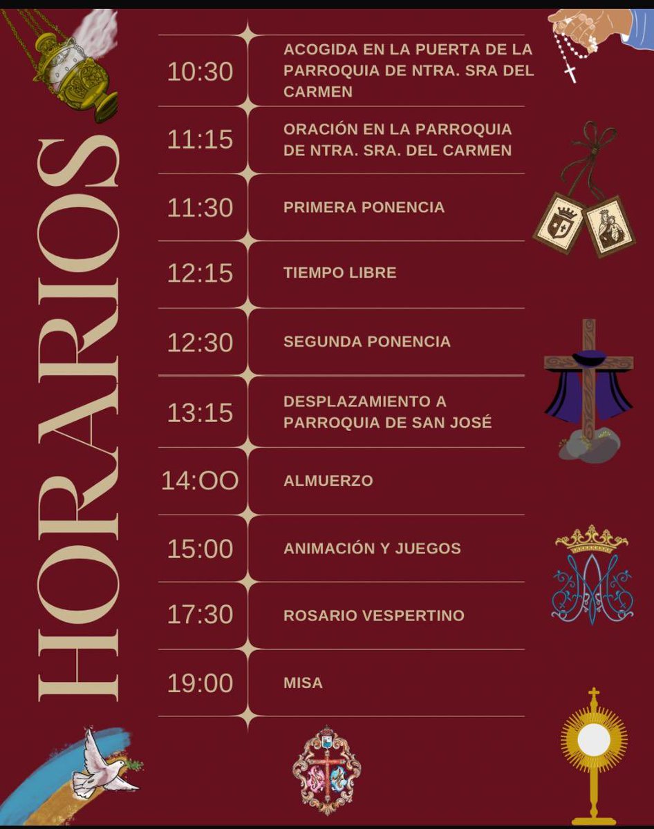 Desde la Agrupación os anunciamos el I Encuentro de Jóvenes Cofrades de Fuengirola, un evento dedicado a la convivencia, formación y diversión de los jóvenes vinculados al mundo cofrade.

📞 Más información: 654 22 83 77

📲 Incluye un código QR para inscribirse