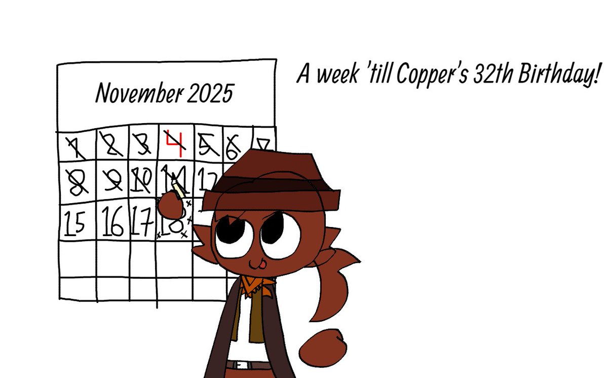 MiniBaby2022's tweet photo. A week lift until Copper's 32th Birthday!
@zdoritoonz
#sprunki #sprunkioc #sprunkicopper https://t.co/STBi57wrQh