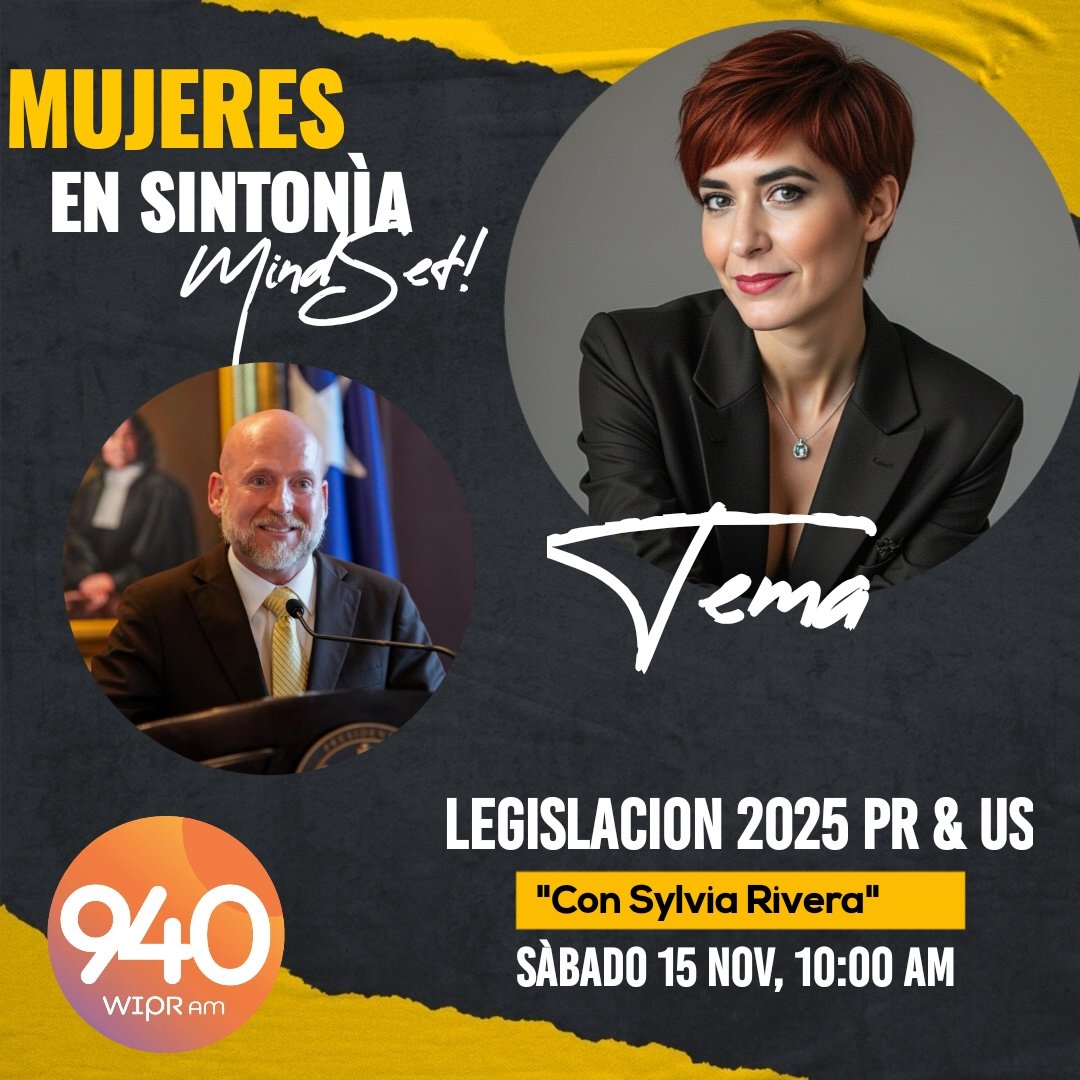 SylviarPR's tweet photo. Este próximo Sábado en Mujeres en Sintonía Mindset con Sylvia Rivera por WIPR940AM.  Sen. Angel Toledo 10:00 AM https://t.co/rXABdIBre5