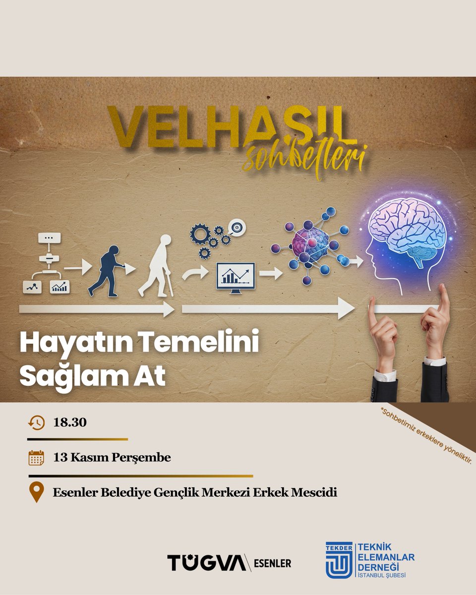 tugva_esenler's tweet photo. Hayatın temeli sağlam olursa, sarsılsa da yıkılmaz.
“Hayatın Temelini Sağlam At” başlığıyla İlker Paçacı bizlerle!

#TÜGVAEsenler #VelhasılSohbetleri #TEKDER #Genç https://t.co/wsd8ajO0Xl