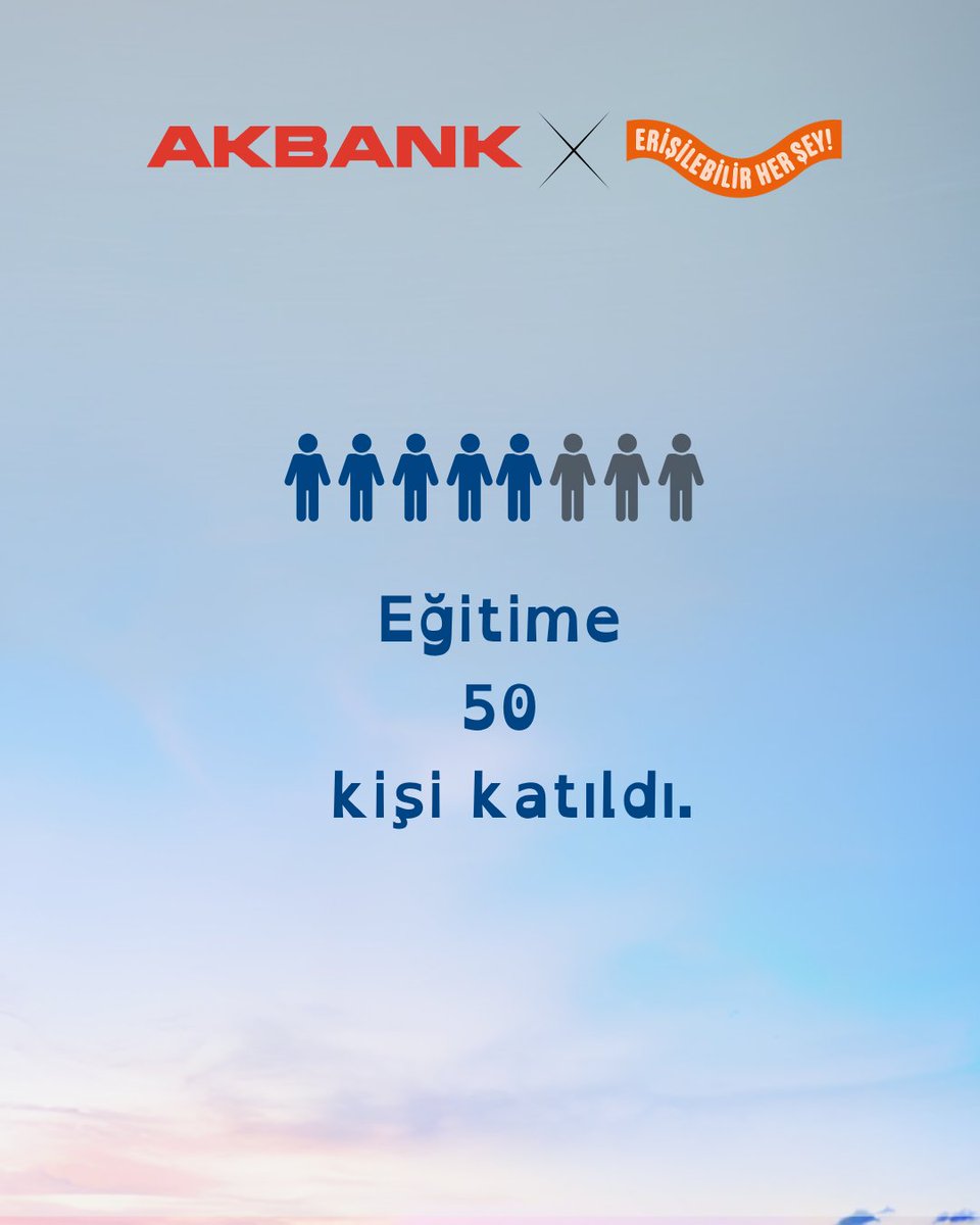 EHS_erisim's tweet photo. Erişilebilirlik, bir defalık değil; sürdürülebilir bir kültürdür.
Akbank ekibiyle birlikte “Engellilik, Erişilebilirlik ve Kapsayıcı Kültür Eğitimi”ni yenileyerek erişilebilirliğin hatırlanmasını değil, yaşatılmasını hedefledik. @Akbank https://t.co/uPJLmbRRru