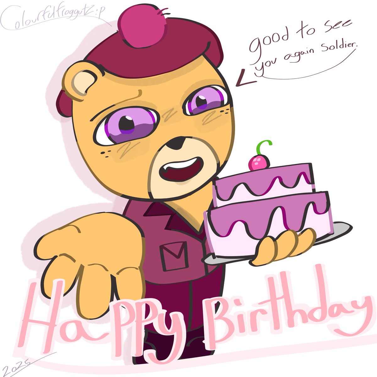 barelyonlwhoops's tweet photo. An art piece I made for @Faust_Quilled birthday art!, 
Been doing this for 3 years now and I’m happy to make this art piece of media where me and this beautiful hearted soul first met. Happy birthday Faust quills ❤️ 
#BirthdayWishes #UnicornWars https://t.co/mfTjsxcAAu