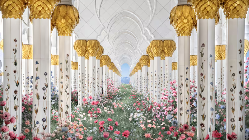 alicoind's tweet photo. A beautifully illustrated view of the iconic Sheikh Zayed Grand Mosque — featuring the exquisite golden detailing crafted by Alico Industries Company Limited https://t.co/uY7fTxQaHJ