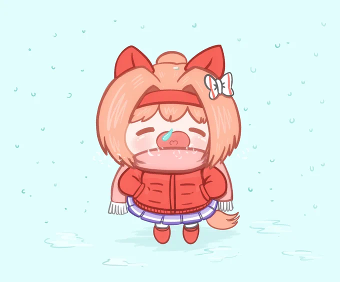 寒くなってきたね、トレーナー! The weather's getting cold, Trainer! #umamusume #haruurara #ウマ娘