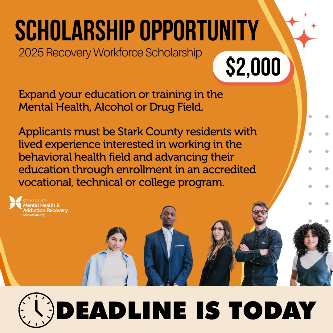The Recovery Workforce Scholarship application closes today, at midnight. 
starkmhar.org/initiatives/wo…