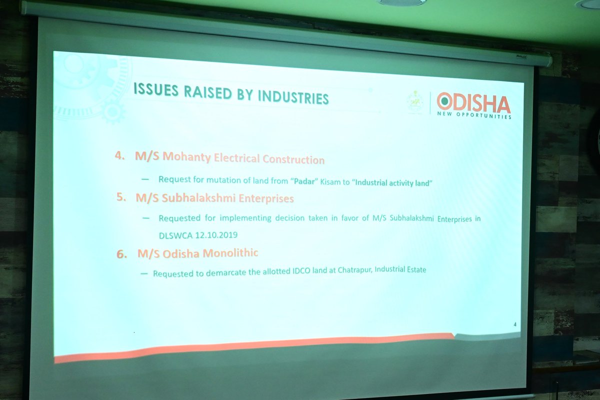 ଗଞ୍ଜାମ ଜିଲ୍ଲାପାଳଙ୍କ ଅଧ୍ୟକ୍ଷତାରେ ଜିଲ୍ଲା ଶିଳ୍ପ ସେବା ତଥା MSME ସଂଯୋଗ ବୈଠକ, ଜିଲ୍ଲା ସ୍ତରୀୟ ସିଙ୍ଗଲ୍ ଉଇଣ୍ଡୋ କ୍ଲିୟାରେନ୍ସ ଅଥରିଟି (DSWCA) ଏବଂ ଜିଲ୍ଲା ସ୍ତରୀୟ ସମିତି (DLC) ସଭା ଆୟୋଜିତ ହୋଇଥିଲା। ସଭାରେ ନୂତନ ପୁଞ୍ଜିନିବେଶ ପ୍ରସ୍ତାବଗୁଡିକୁ ବିଚାର କରି ଆବଶ୍ୟକ ଅନୁମୋଦନ ଦେବା ସହ ଶିଳ୍ପ ସଂସ୍ଥା ଗୁଡିକୁ ସମସ୍ତ ସୁବିଧା