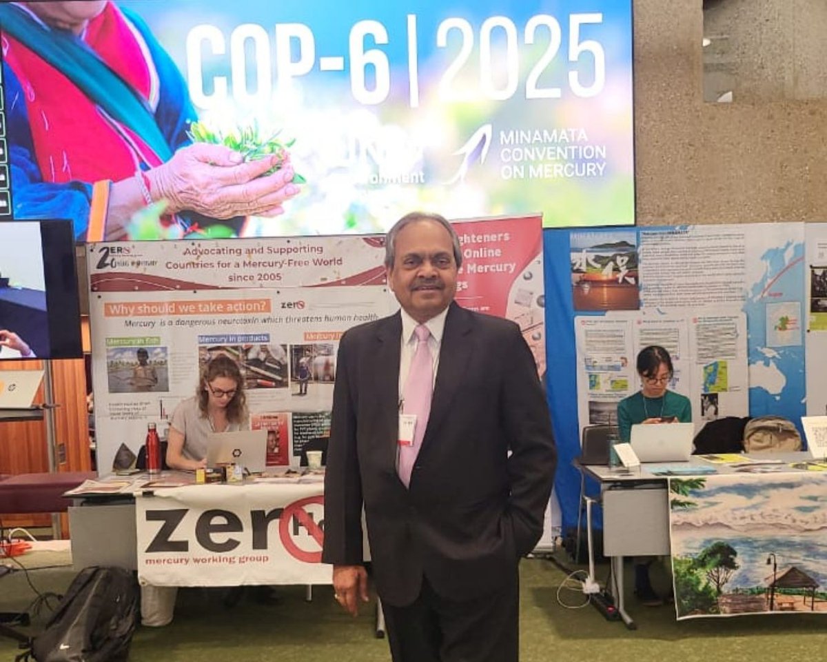 toxicslink's tweet image. #MercuryAmalgam tooth fillings will become history in less than a decade!

#ToxicsLink welcomes the landmark decision taken at #minamatacop6 in Geneva, to end the use of #dentalamalgam by 2034

Mr Satish Sinha, represented the CSOs &amp;amp; participated in the proceedings of the COP
