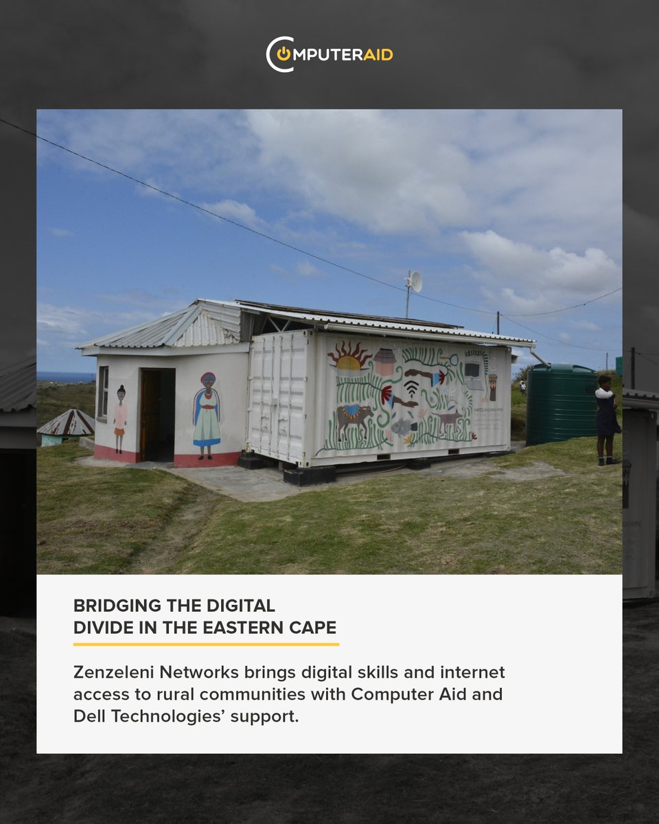 Computer_Aid's tweet image. The Mankosi Dell Technologies Solar Community Hub, sponsored by @Utelize and run by @ZenzeleniNet, brings affordable internet and digital skills to rural Eastern Cape communities.

Supported by @Dell and Computer Aid, it’s bridging divides where access is needed.

#ComputerAid