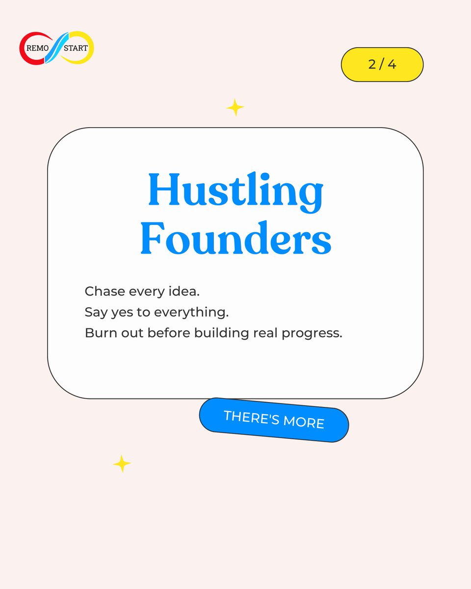 RemoStart's tweet image. The #1 mistake founders make? Building without clarity. 🔭

Intentional Founders plan, validate, and use data. Hustling Founders just run fast.

Swipe to choose your path and join the smart founders building with AI support.

#Remostart #FounderJourney #StartupExecution…