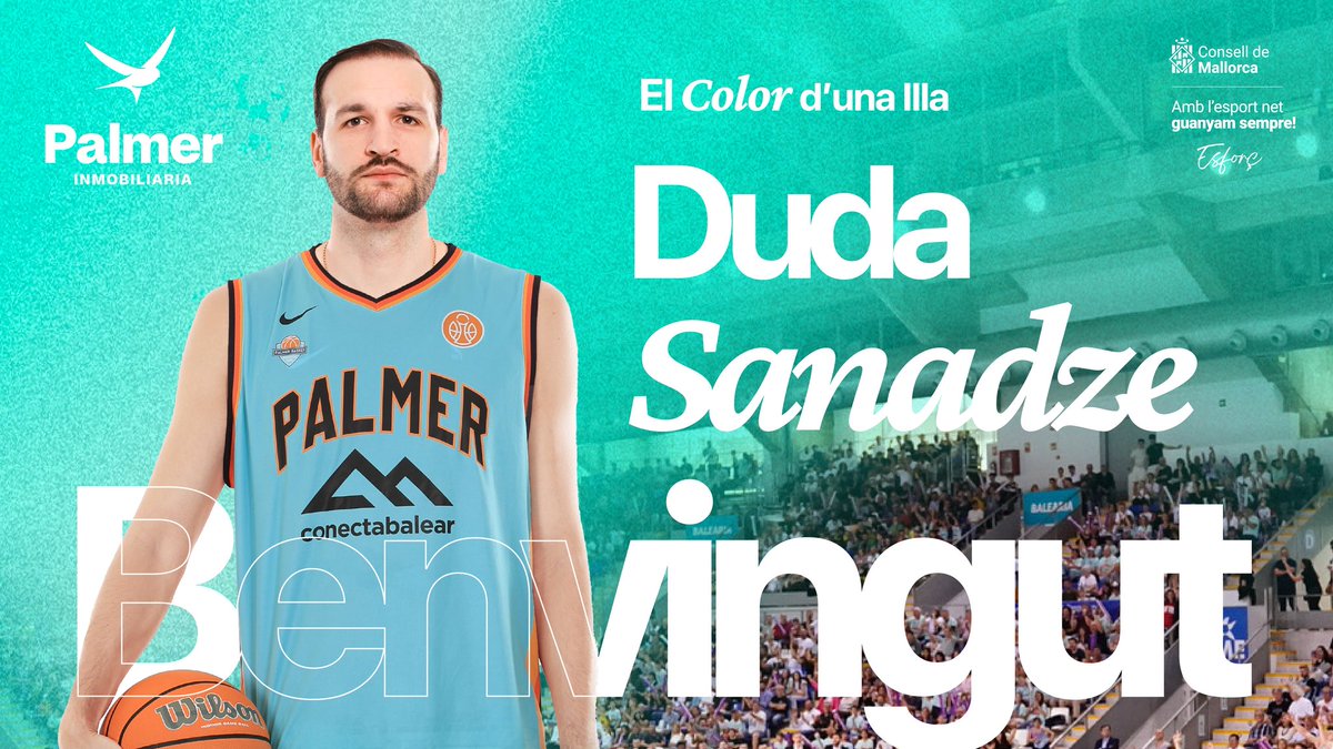 Duda Sanadze, és del Color d’una Illa! 🩵

El jugador georgià aterra a Mallorca per continuar sumant i fer vibrar Son Moix! 🏀

➕ palmerbasket.com/noticias/69

#ElColorDUnaIlla