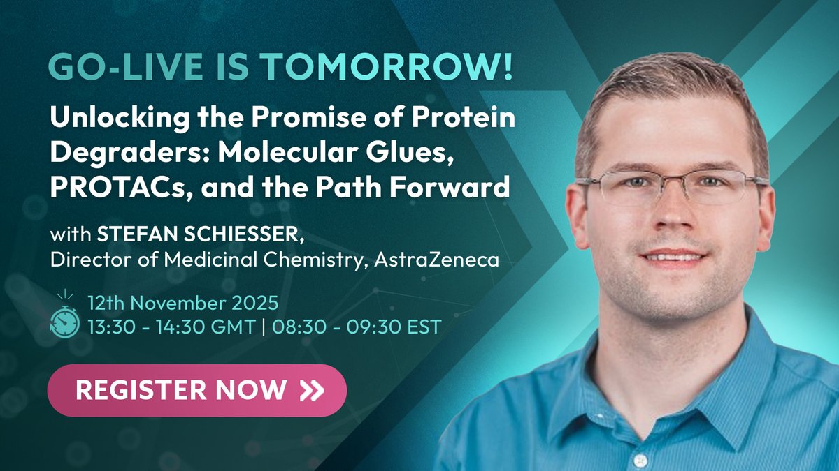 OGDiscoveryDev's tweet image. 𝗦𝘁𝗮𝗿𝘁𝗶𝗻𝗴 𝘁𝗼𝗺𝗼𝗿𝗿𝗼𝘄!

12 Nov | 1:30–2:30 PM BST 

👉 𝗥𝗲𝗴𝗶𝘀𝘁𝗲𝗿 𝗻𝗼𝘄: hubs.la/Q03Smhk-0

#drugdiscovery #formulation #drugformulation #drugdevelopment #drugdelivery #DiscoveryDevelopment25