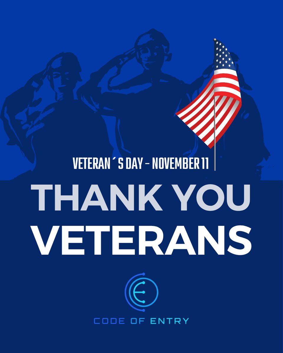 codeofentry's tweet image. Today, we pause to honor those who served. Your strength, dedication, and resilience inspire us to build and protect with purpose.

#VeteransDay #CodeOfEntry #ThankYouVeterans #HonorAndRespect #DigitalFreedom