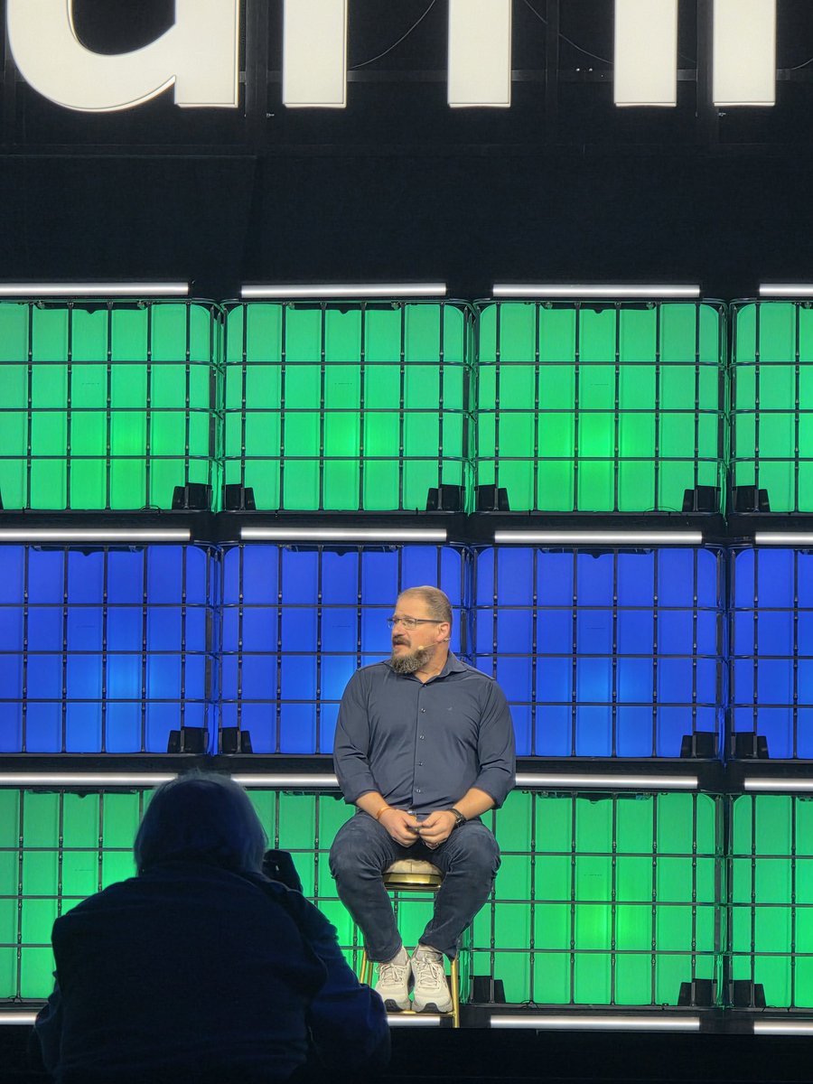 Clareconley's tweet image. Kicking off our #websummit keynote with @cristianoamon CEO of @Qualcomm