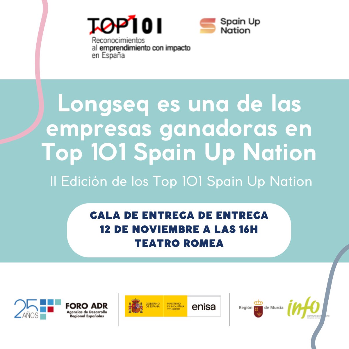 LongSeq Applications es una de las 101 empresas ganadoras en los reconocimientos al emprendimiento con impacto en España en la II Edición de los Top 101 Spain Up Nation
🏆 Estaremos presentes en la gala de entrega Top 101 Spain Up Nation en el teatro Romea #top101SpainUpNation