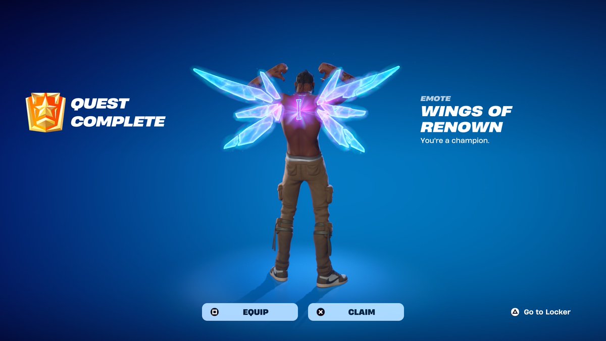 FORTNITE FREE WINGS OF RENOWN EMOTE IS NOW AVAILABLE!

WIN A BLITZ GAME!

USE CODE ‘FNLK’ #ad