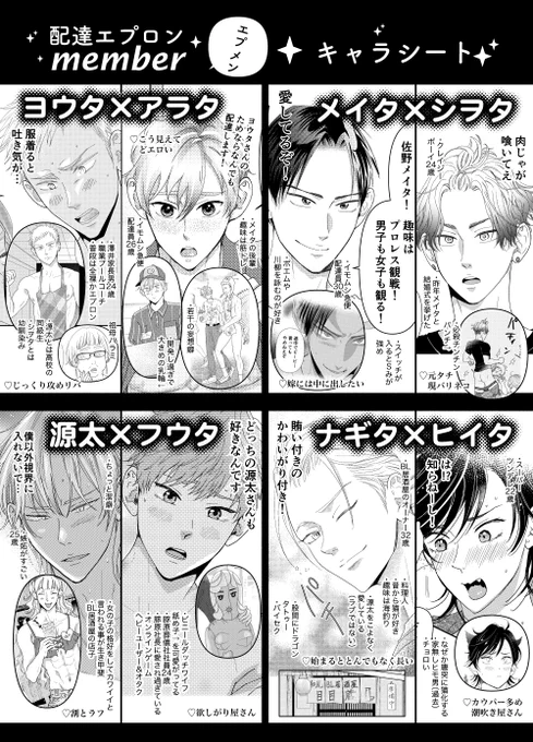 定期)自創作キャラ表
#創作BL 