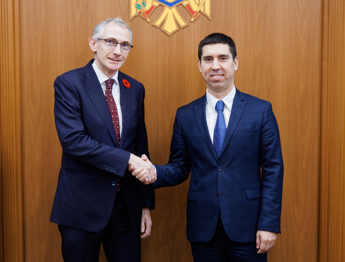 🇲🇩🤝🇨🇦 Good meeting with Canada’s Ambassador to Moldova, Gavin Buchan. We discussed our expanding bilateral cooperation, Moldova’s democratic resilience, and our European integration path. Grateful for Canada’s steady support for our reforms and modernization efforts.