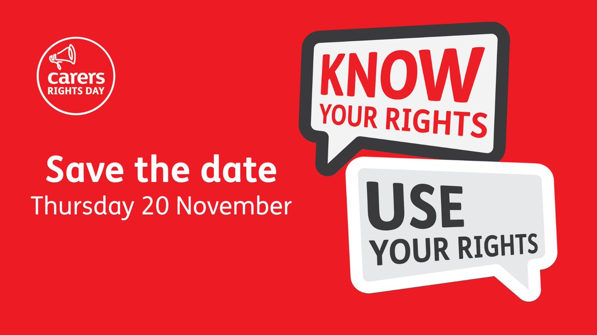 We are holding an online information session for carers this Carers Rights Day.

Thursday 20th November
12.00-1.00pm
Online

Limited spaces. Find out more and book here:
eventbrite.com/e/carers-right…