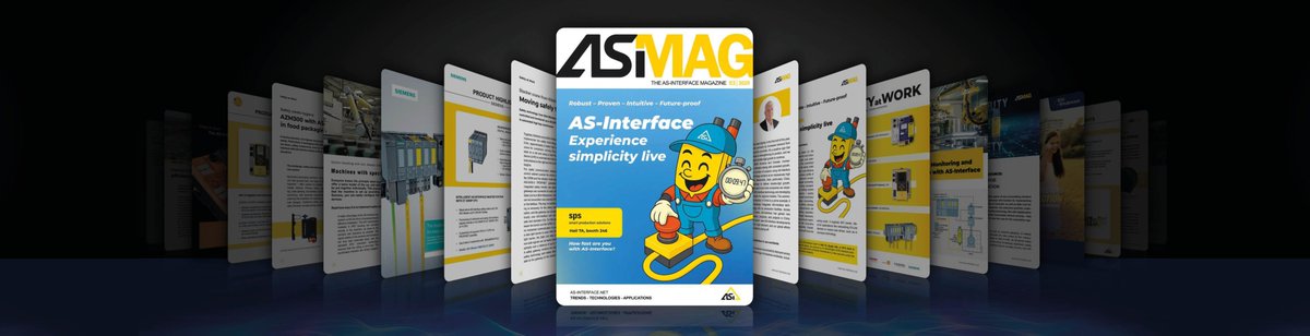 ASInterface's tweet image. New ASiMAG edition online now! 
Read exciting articles about AS-Interface technology. In the Cover Story “Experience Simplicity Live,” you will discover how robust, proven, intuitive, and future-proof AS-Interface works in practice.   

Read it online: magazin.as-interface.net/en/2025-e2#art…