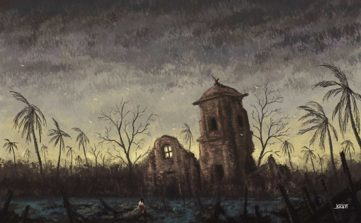 kevrayval's tweet image. Diluvian. (2025).

Caspar David Friedrich aping/painting study. 

#artph #digitalpainting #digitalart