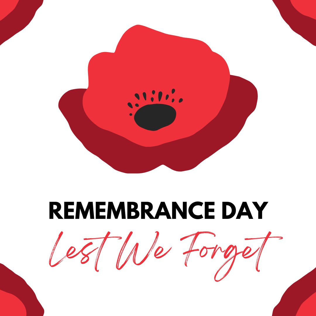 Today we remember Canada's Veterans and their service and sacrifice for our country. To show our appreciation, we wear a poppy on our lapel.  #CanadaRemembers #PoppyProud #Canada