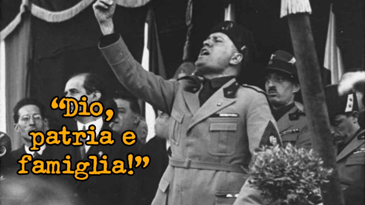 “Dios, Patria y Hogar”, es un lema pronunciado desde hace casi un siglo  por los fascistas y ultraderechistas en el mundo como Benito Mussolini en Italia, Francisco Franco en España y los dictadores militares de América Latina, durante el Plan Cóndor.

En la línea de Mussolini