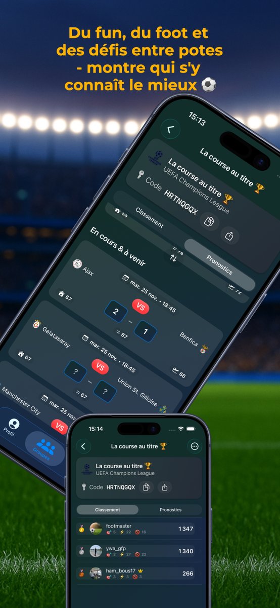 GoFootballProno's tweet photo. Résultats live, stats, classements, pronos entre amis et alertes club favori :
tout le foot est dans GoFootProno 📲
#football  #ChampionsLeague #Pronostics #AppiOS #GoFootballProno https://t.co/qkPjS2qJqv