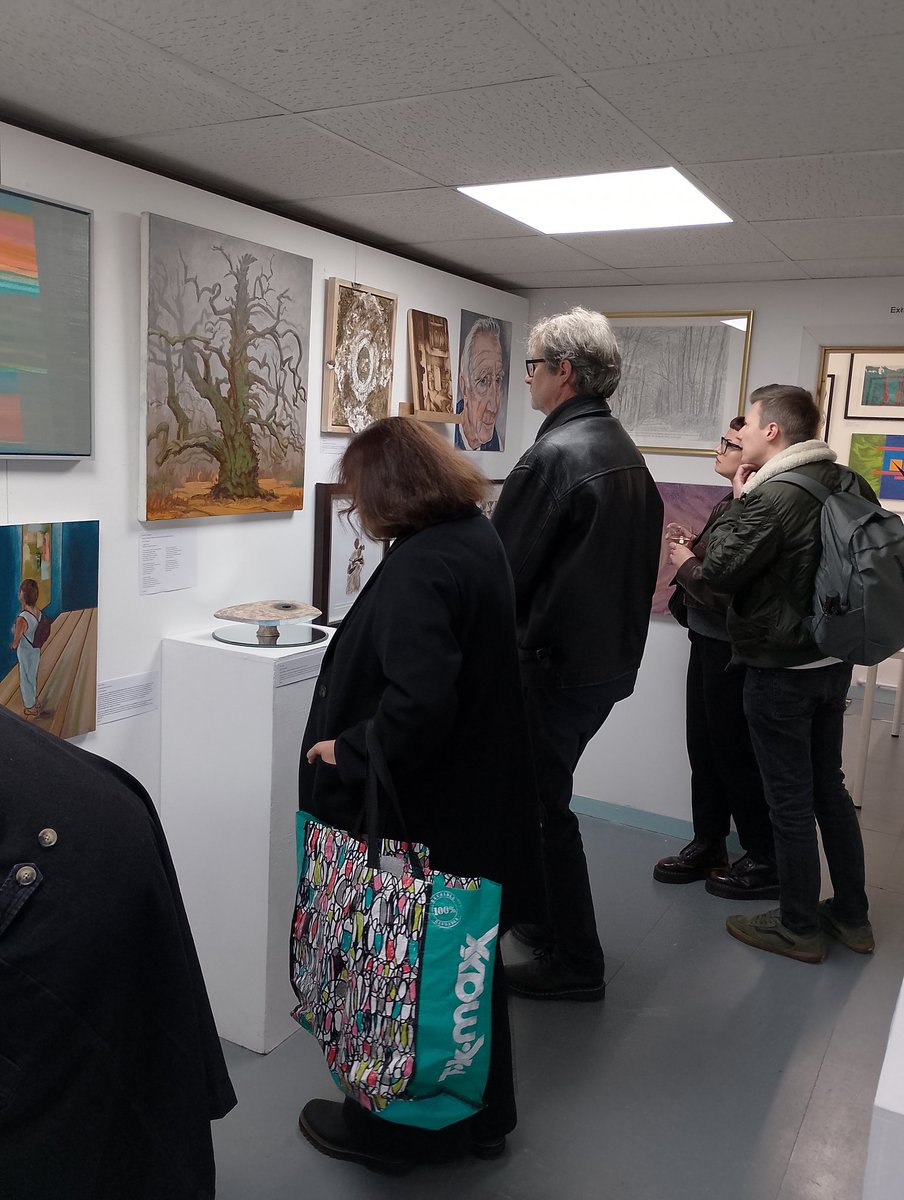 Fronteer_Art's tweet photo. Today is the first day of The Fronteer Open 2025! We're open until 4pm so why not come say hello and immerse yourself in over 80 works of art created by artists across the UK? And you even get to vote for your favourite work. https://t.co/xuhQzX09vS