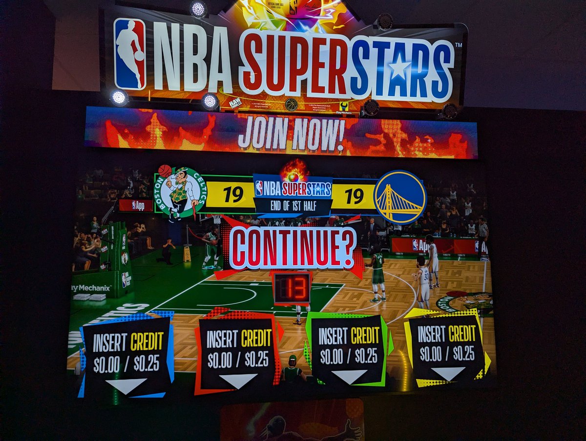 Anyone played NBA Superstars? It's like NBA jam rebooted. Not bad, they have it at our local Strong Museum of Play