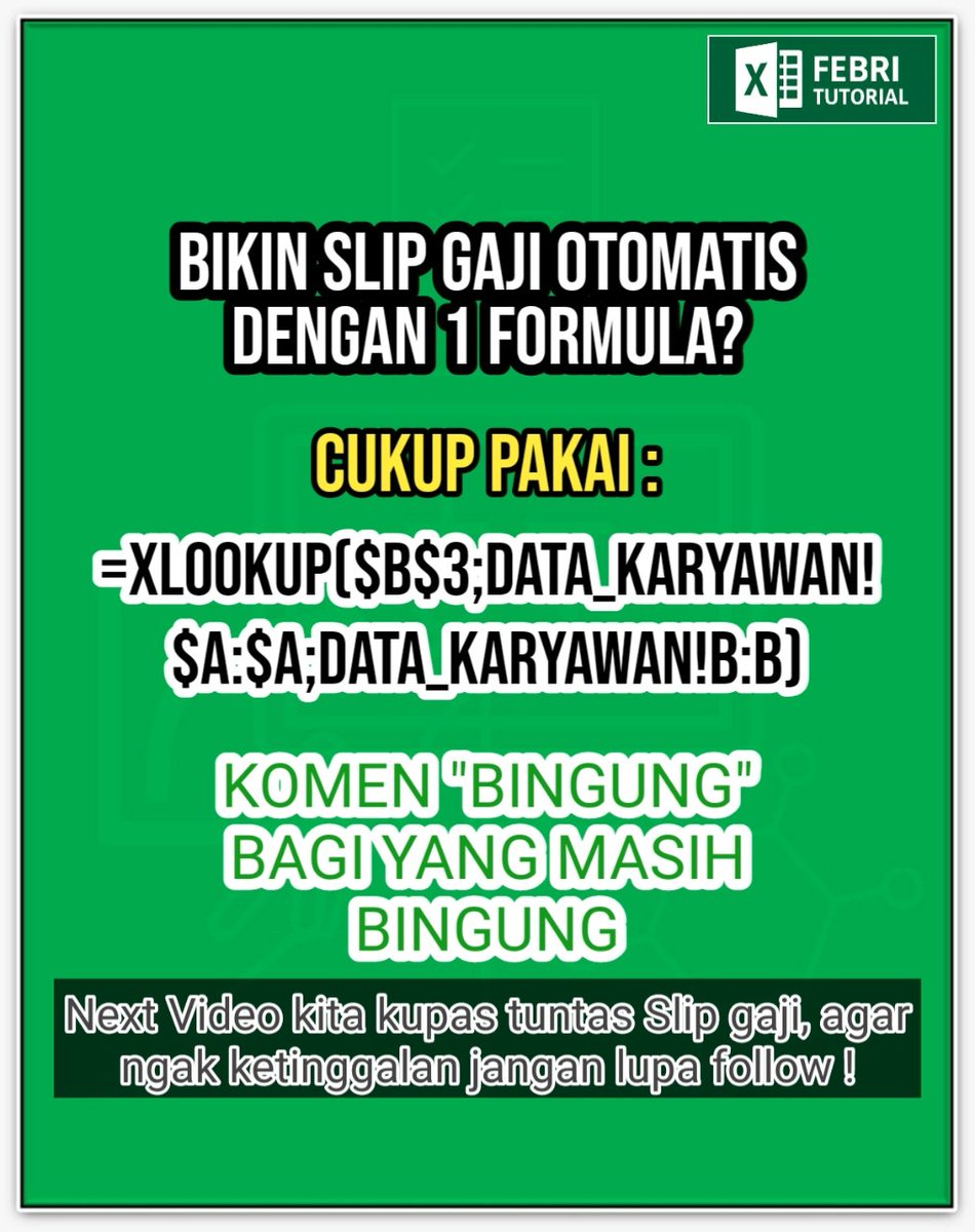 febri_tutorial's tweet image. Sini Ngumpul bagi yang masih bingung bikin Database Slip Gaji #excel #slipgaji