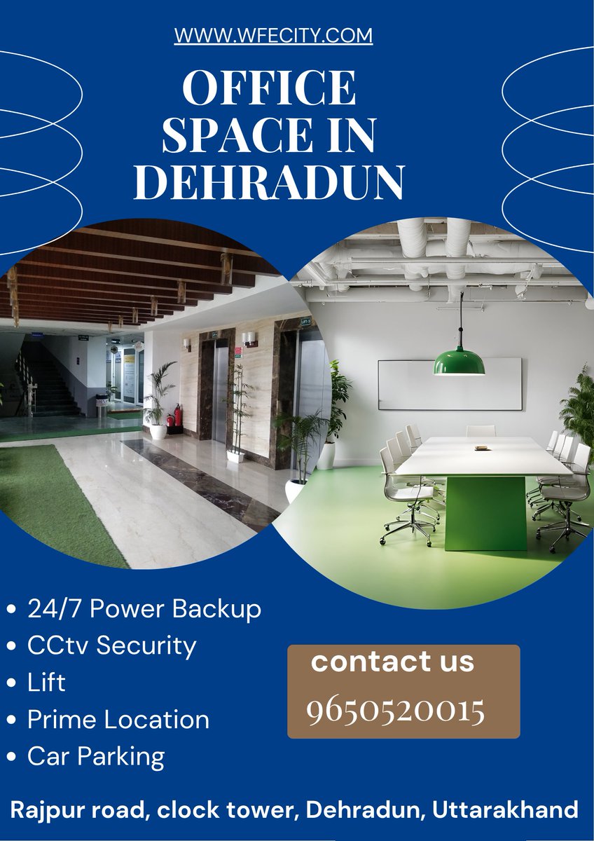 wfecity_'s tweet photo. Searching for office space for rent in Dehradun?
Discover why businesses are choosing Dehradun as their next growth destination!
Peaceful environment
Modern workspaces
Great connectivity
Premium options at WFECity

Url: https://t.co/oWufVNtI8m

#spaceforrent #officespaceforrent https://t.co/7XwbGAC5cv