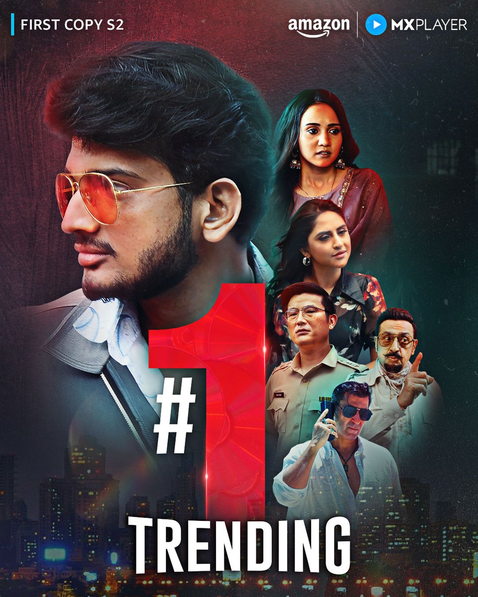 MXbyPrimeVideo's tweet photo. trending charts par toh First Copy hi rule kar raha hain 🔥

First Copy Season 2 is streaming now on Amazon MX Player for FREE!

@munawar0018 #SaqibAyub @gulshangrovergg @krystledsouza @MeiyangChang @Ashisinghh @Jitender_1408 @RVCJ_FB @firdaussayed @farhanzamma https://t.co/WmPb1TiAXW