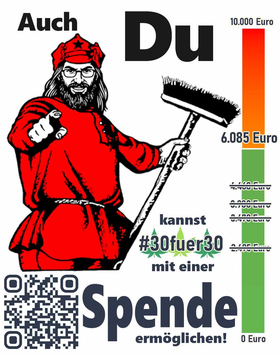 Auch DU kannst #30fuer30 möglich machen.
Mehr als 120 Menschen haben bereits gespendet.
6.085 Euro sind zusammen – fast 2/3 geschafft!
Jetzt nicht nachlassen: SPENDEN!

🙏 Dickes Danke Stefan, Lisa, Claus, Tobias, Finn, Gregor, Jörg, Mark, Bernd, Christopher, Janine, Daniel,...