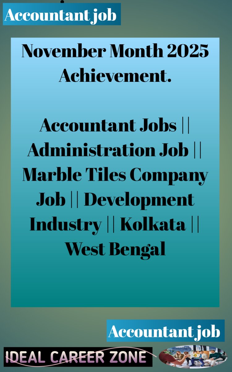 irshadisc's tweet image. November Month 2025 Achievement.
Accountant Jobs
youtu.be/KoDIbGiJBec 
#AccountantJobs, #TilesmarbelCompanyJob, #AdministrationJob, #AdministrativeJob, #ManufacturingIndustry, #AccountantJob, #SeniorAccountantJob, #NorthKolkata, #WestBengal, #Howrah, #SaltLake, #BaruiPur,