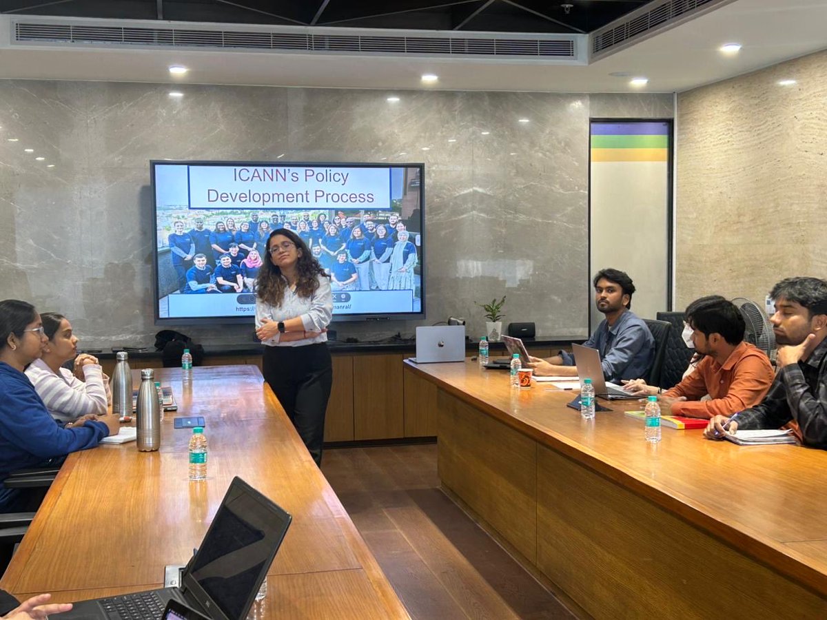 inregistry's tweet image. Ms. Barkha Manral, led an insightful session for the interns of the Internet Governance Internship &amp;amp; Capacity Building Scheme on ICANN’s Policy Development Process—exploring how global internet policies are shaped collaboratively.
#PolicyDevelopment #ICANN #NIXI