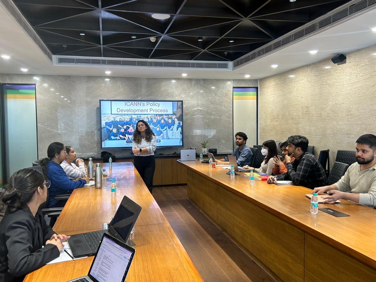 inregistry's tweet image. Ms. Barkha Manral, led an insightful session for the interns of the Internet Governance Internship &amp;amp; Capacity Building Scheme on ICANN’s Policy Development Process—exploring how global internet policies are shaped collaboratively.
#PolicyDevelopment #ICANN #NIXI