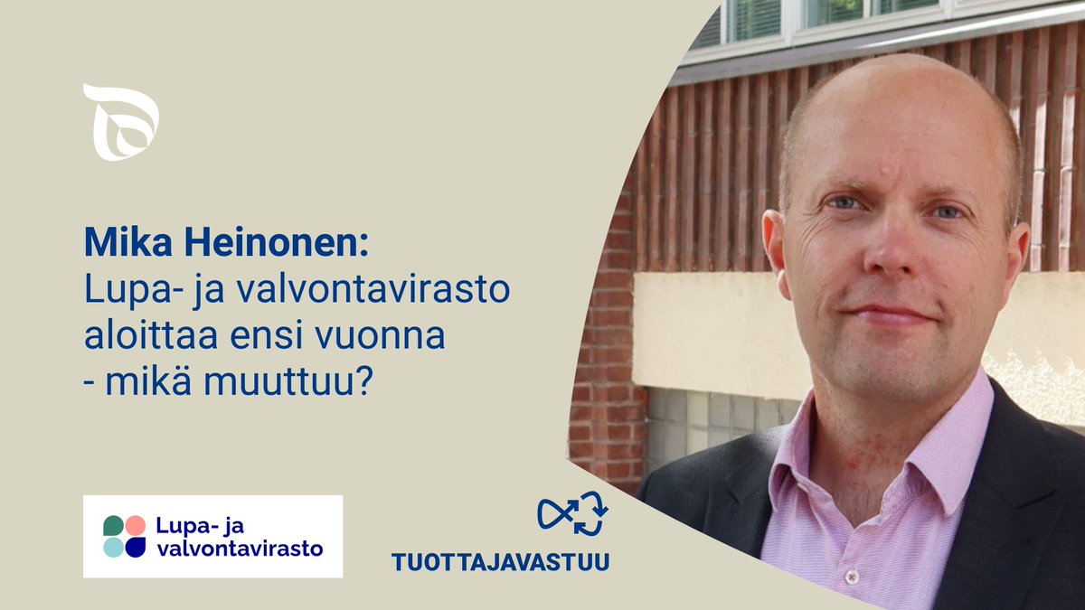 ♻️ Tuottajavastuun valvontatehtävät siirtyvät Lupa- ja valvontavirastoon 1.1.2026. Muutos ei aiheuta katkoksia valvontaan, mutta yhteystiedot muuttuvat, kertoo tuottajavastuun ryhmäpäällikkö Mika Heinonen uutiskirjeessä.

🔗 Lue: ely-keskus.fi/web/tuottajava…

#tuottajavastuu