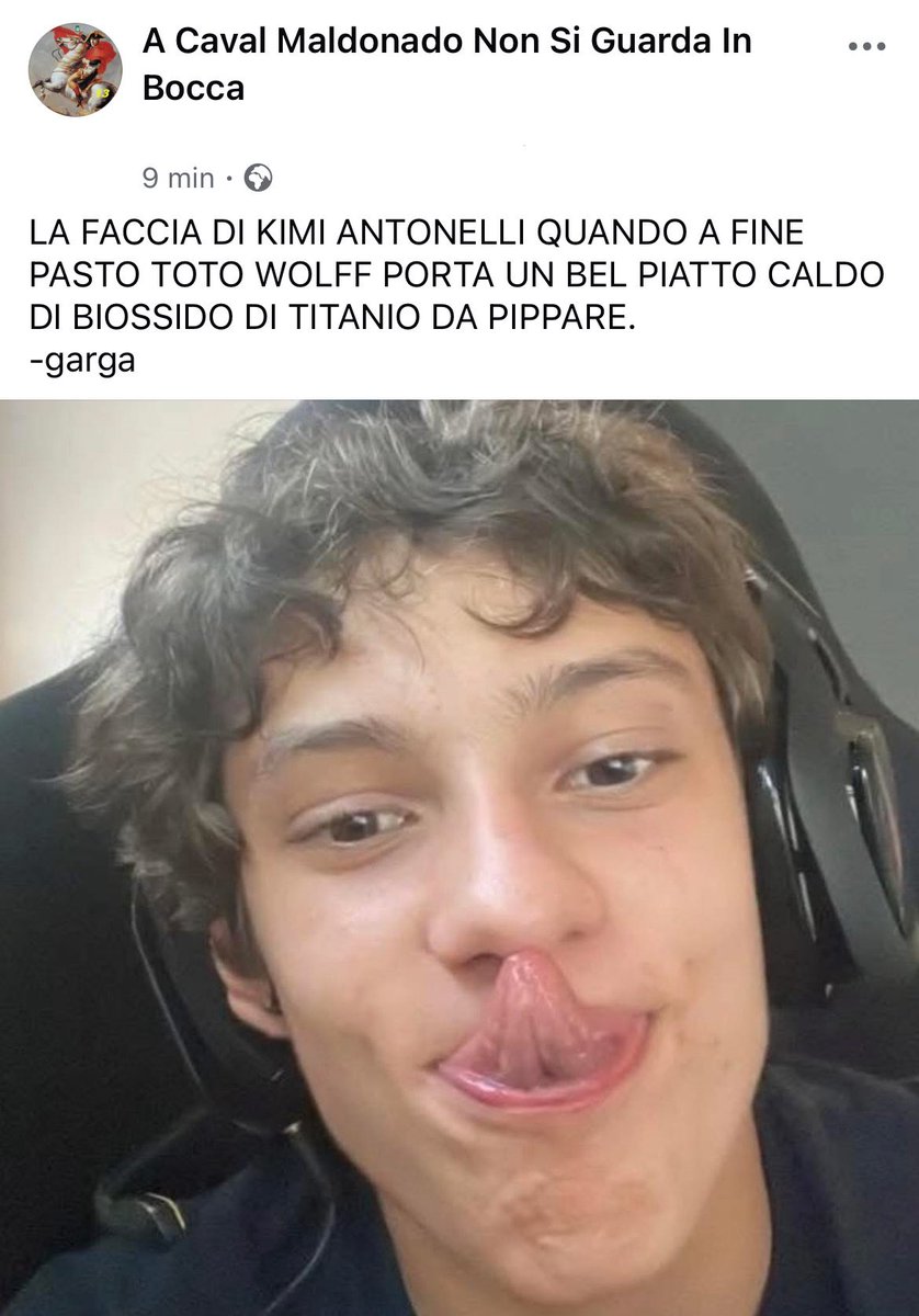 ACavalMaldonado's tweet photo. #andreakimiantonelli #antonelli #aka12 #mercedes #biossidodititanio #titaniumdioxide #totowolff #face #faccia #racingmemes #acavalmaldonadononsiguardainbocca https://t.co/DjgHpuHadk