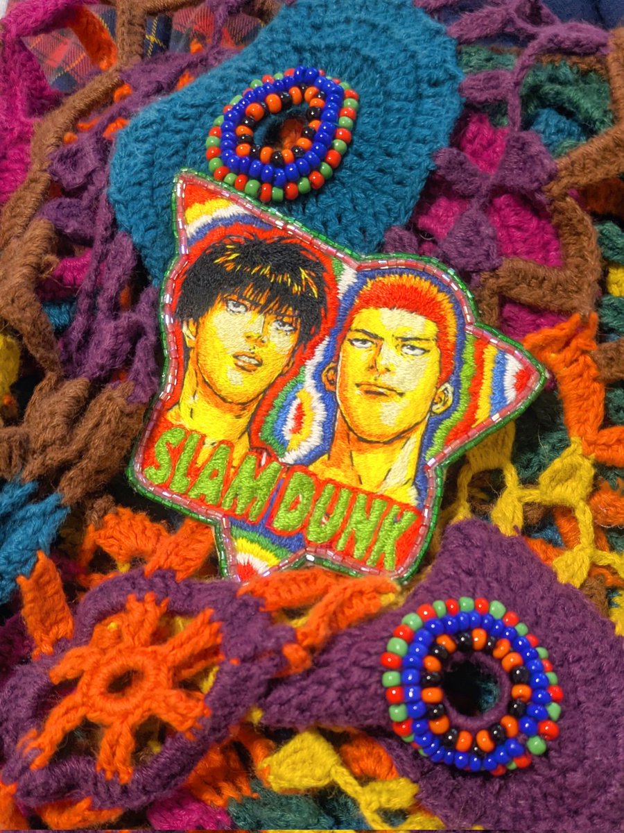 流川楓！！桜木花道！！！刺繍！！！！！ﾌﾞﾛｰﾁｯｯｯｯ