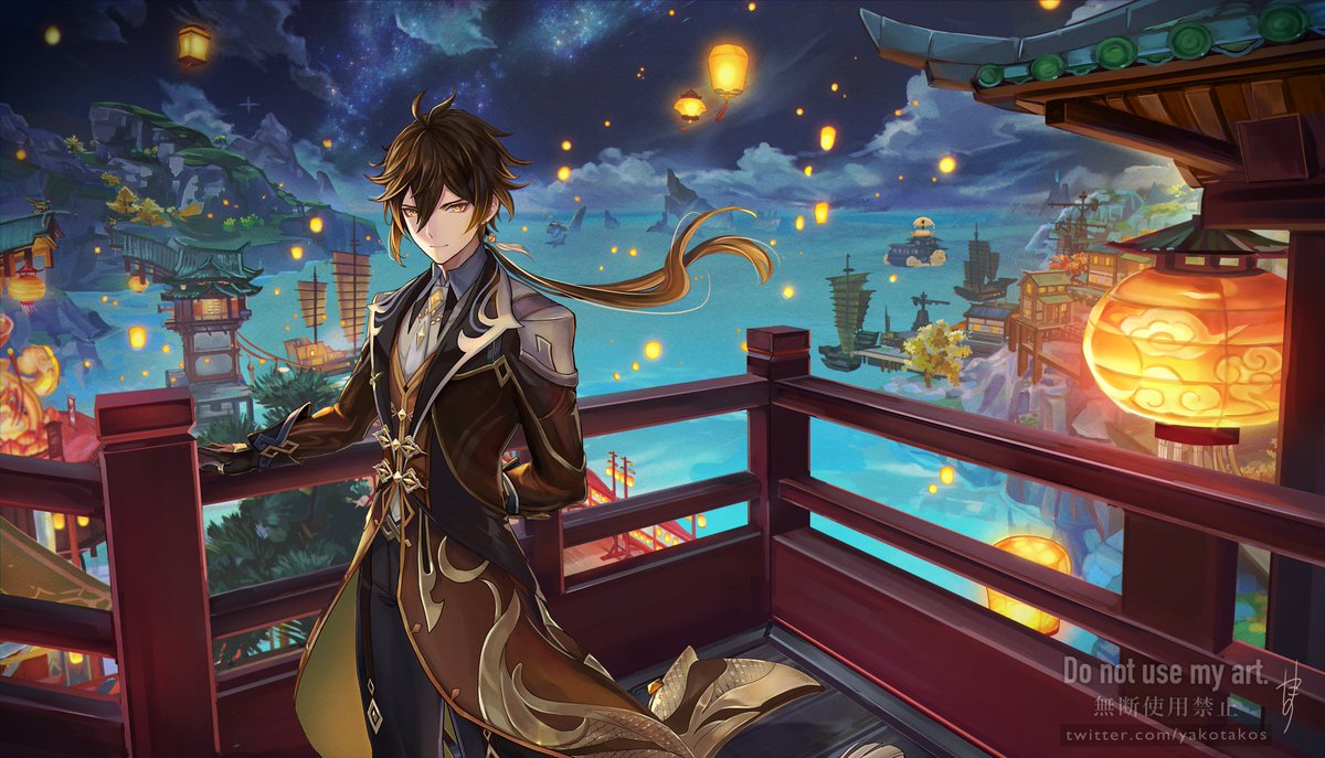 🔸鍾離先生復刻おめでとう！！🔸
昔イラコンで金賞いただいて嬉しかった絵です