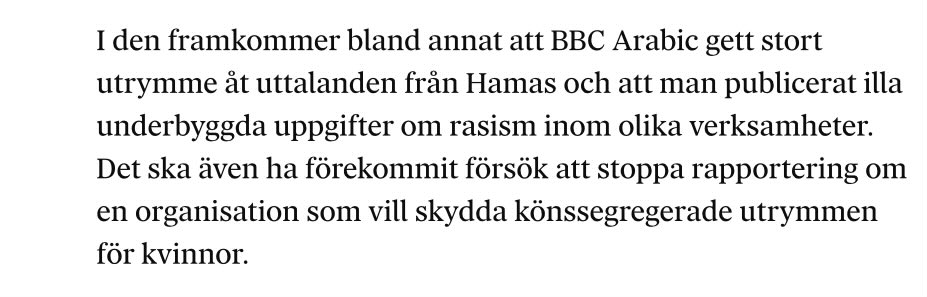 AgnesWold's tweet image. Också mycket udda är att en diger lista på hur BBC tagit ställning för transideologin och mot kvinnor som protesterat, kokas ner till: ”ska även ha förekommit… ” ” EN organisation som vill skydda… kvinnor”. Det handlar alltså om att man haft en särskilt hbtq-grupp på BBC som&amp;gt;