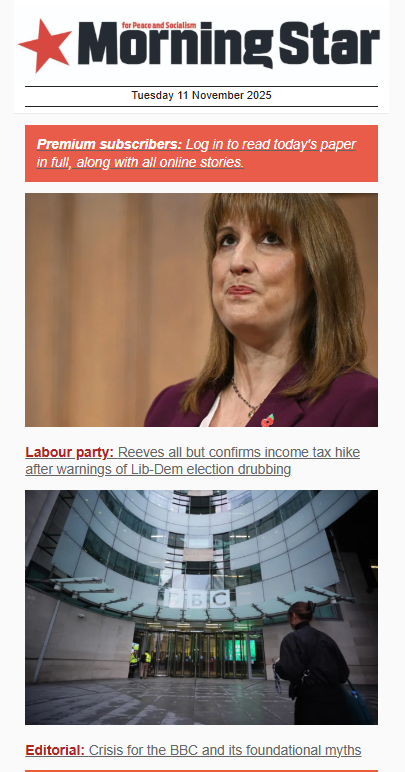 Labour4S's tweet image. Reject the capitalist variants and receive a daily dose of socialism in your inbox. Sign up to the free Morning Star daily newsletter here: morningstaronline.us19.list-manage.com/subscribe/post…