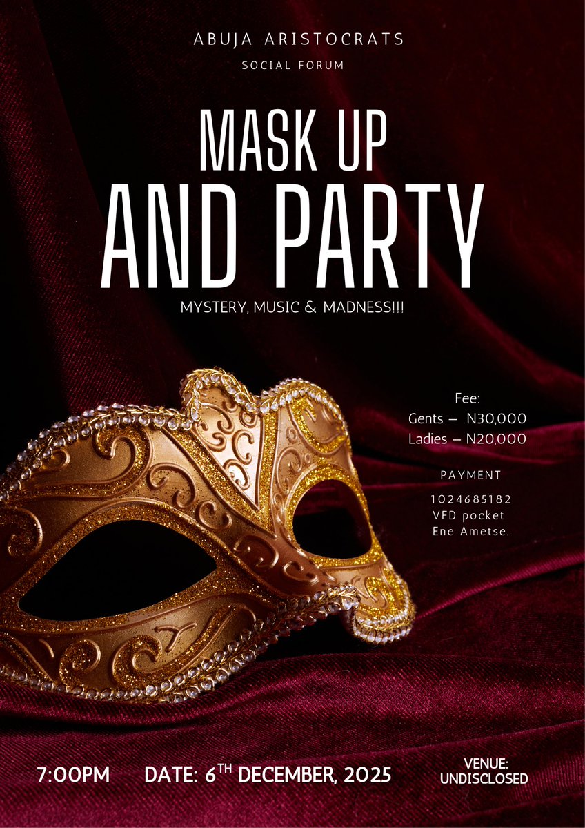 AbujaAristocrat's tweet image. Coming soon!!! 

#AbujaTwitterCommunity  #MaskedAndRelaxed  #MaskUp